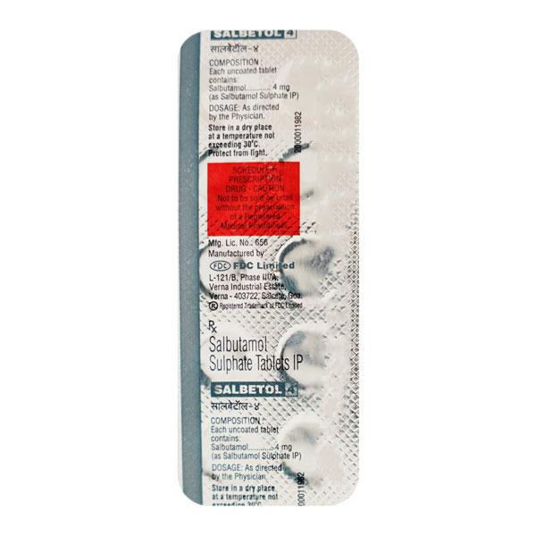 Salbetol 4mg Tablet
