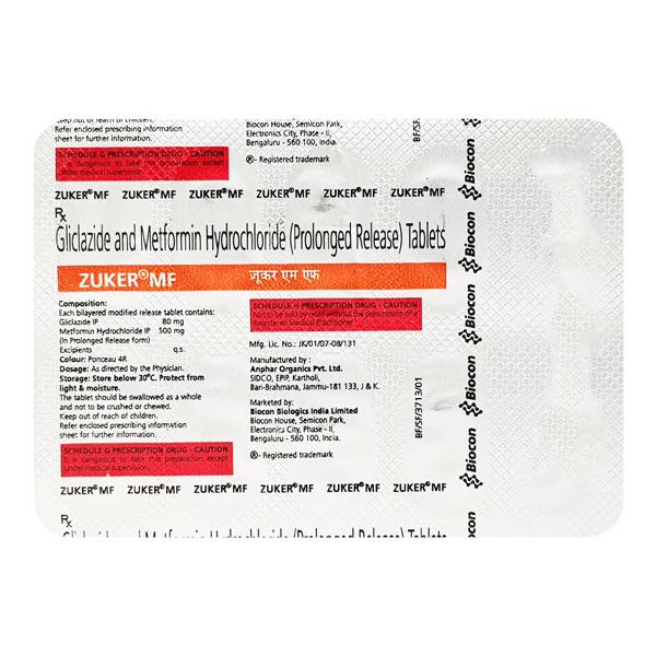 Zuker 40mg Tablet