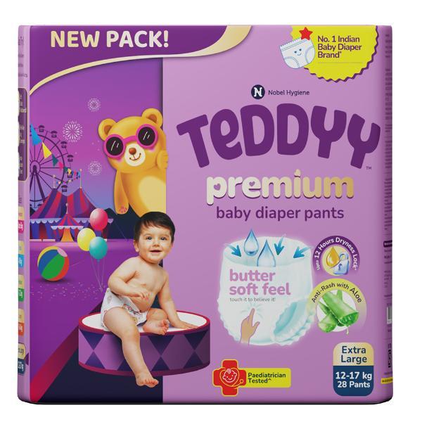 Teddyy Premium Baby Diaper Pants (XL) 28's