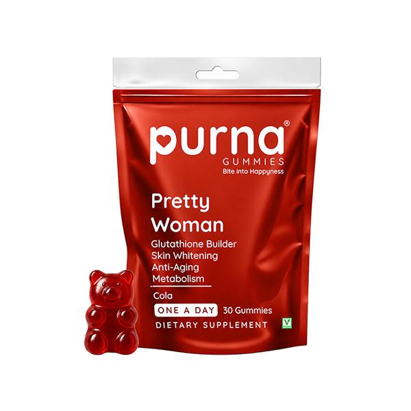 Buy Purna Gummies Glutathione Cola Flavor Gummies for Skin Whitening and Immune Booster 30's Online at Discounted Price