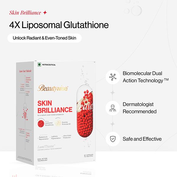 skin brilliance glutathione review Beautywise Dual Action 4X with Nac 60's Form:MicroTablet black spot remover liposomal bpc-157+tb-500 oral peptide
