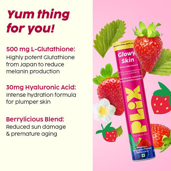 plix glutathione price Buy The Plant Fix Skin Glow Effervescent Tablet 500Mg 1's Online at Discounted Hydrating Sun Serum