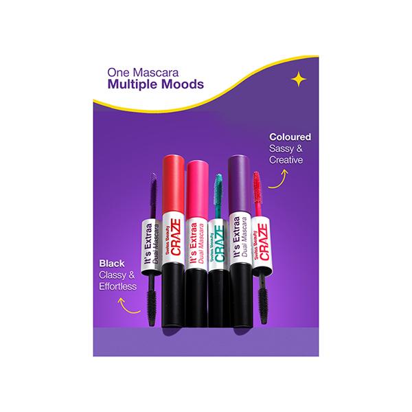 Swiss Beauty Craze It's Extraa Dual Mascara-Pink Addict 5 g