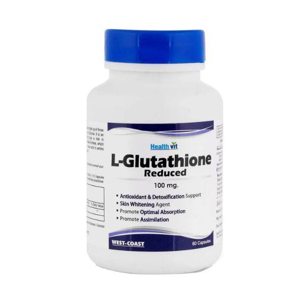 l glutathione reduced for skin whitening Healthvit L-Glutathione 100mg Supplement-Capsules 60's 10mg research peptide Glutathione synthesis from cysteine Size:210 Sublingual Tablets (Bonus Size)