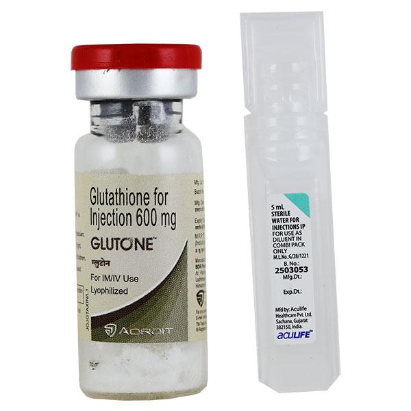 Glutone 600Mg Injection 1's Price, Uses, Side effects, Substitutes