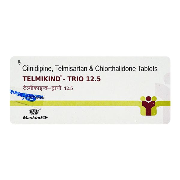 Telmikind Trio 40mg/10mg/12.5mg Tablet