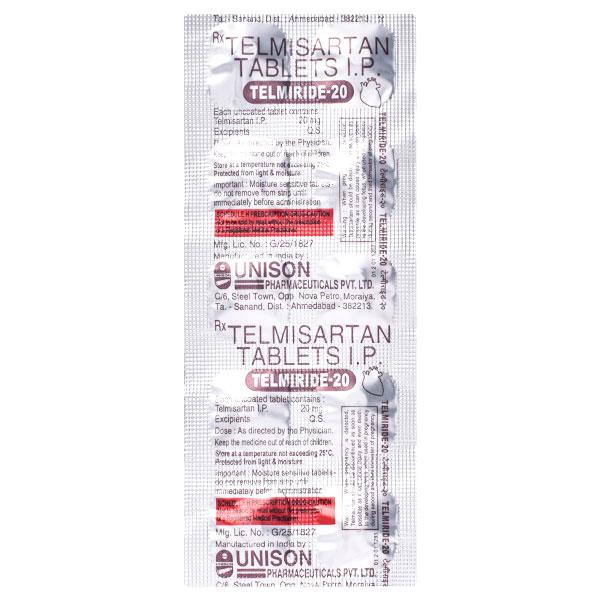 Telmiride 20mg Tablet