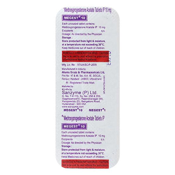 Megest 2.5mg Tablet