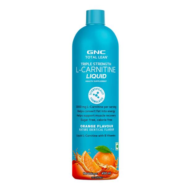 Buy GNC Total Lean Triple Strength L - Carnitine Liquid - Orange 450 ml Online at Discounted Price