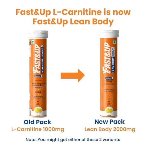 fast&up l carnitine tartrate 1000mg Lean Body L-Carnitine 2000 mg Effervescent Tablet Pack Size:Travel Pack Vegan Capsules Peptide Therapy Brickell, FL
