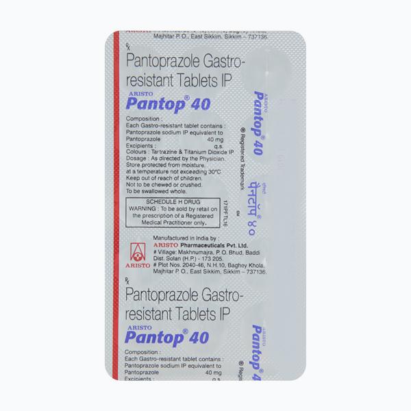 Pantop 40mg Tablet 15'S - Price, Uses, Side Effects