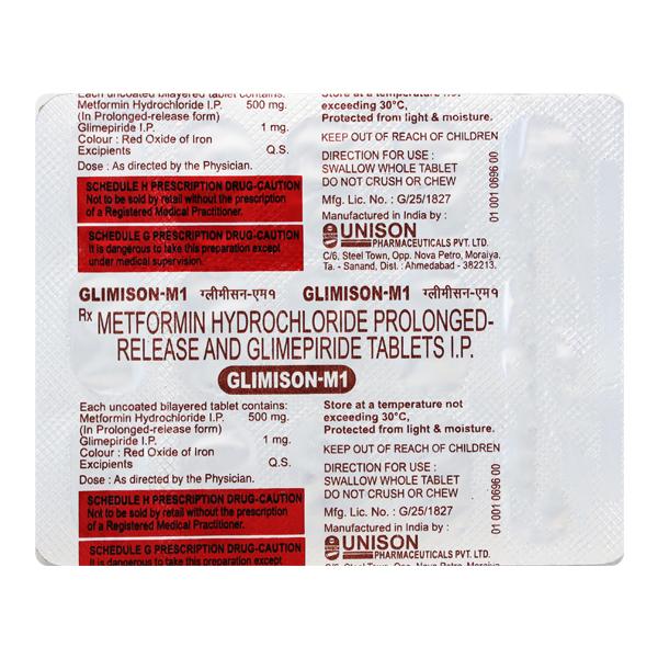 Glimison 1mg Tablet