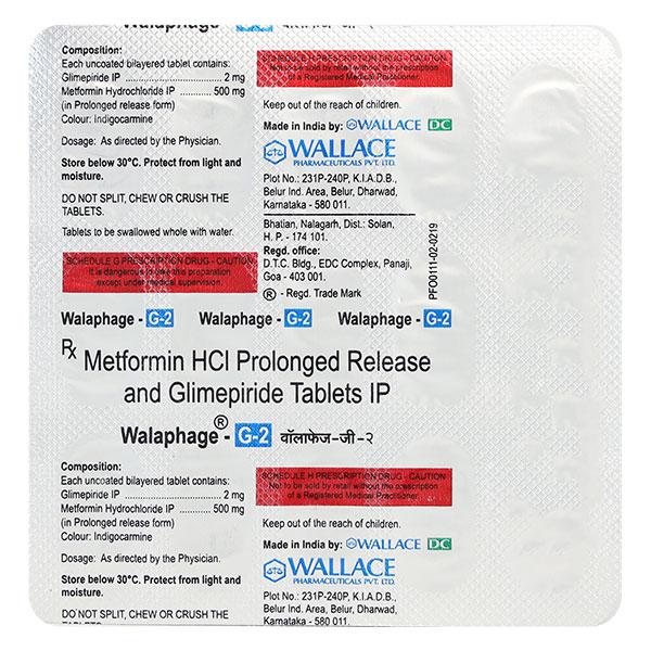 Walaphage PZ 15mg/500mg Tablet