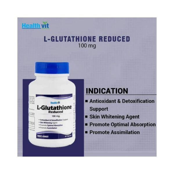 healthvit glutathione capsules review L-Glutathione Reduced 100mg Skin Whitening Supplement-Capsules 60's Cápsulas De Péptido Bpc anti blemish body wash Size:7+1 Case Discount (1oz)