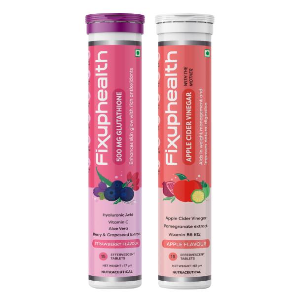 glutathione in apple juice FixUpHealth Effervescent Tablet - Strawberry Flavour 15s & FixUpHealth Cider Vinegar Effervescent Tablet Packaging:Pack of 1 10 Ways to Boost oily-skin