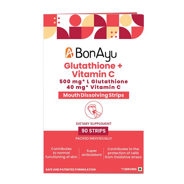 glutathione tongue strips BonAyu + Vitamin C Mouth Dissolving Strip 90's Bulk Savings:1 Bottle Acetyl-L-Carnitine - 1 kg high purity peptide