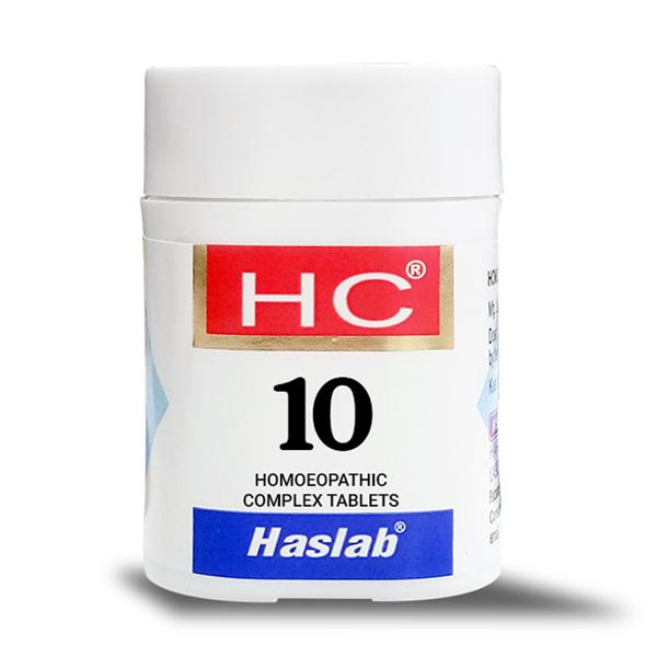 Buy Haslab HC 10 (Homeopathic Complex) Tablet 20 gm Online at